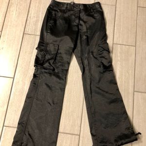 Black express silk-looking pants for a night out!